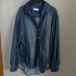 Sonoma Washed Indigo Button-Front Shirt